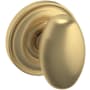 Baldwin 5025 Non-Turning Two-Sided Dummy Door Knob Set with 5048 Rose from the Estate Collection Vintage Brass