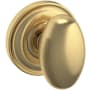 Baldwin 5025 Non-Turning One-Sided Dummy Door Knob with 5048 Rose from the Estate Collection Lifetime Satin Brass
