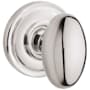 Baldwin 5025 Non-Turning Two-Sided Dummy Door Knob Set with 5048 Rose from the Estate Collection Lifetime Polished Nickel