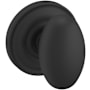 Baldwin 5025 Passage Door Knob Set with 5048 Rose from the Estate Collection Satin Black