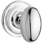 Baldwin 5025 Passage Door Knob Set with 5048 Rose from the Estate Collection Polished Chrome
