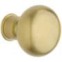Baldwin Single Estate Knob without Rosettes Locking/Latching Mechanism Purchased Separately Lifetime PVD Satin Brass