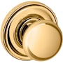 Baldwin 5030 Non-Turning One-Sided Dummy Door Knob with 5048 Rose from the Estate Collection Polished Brass