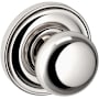 Baldwin 5030 Passage Door Knob Set with 5048 Rose from the Estate Collection Lifetime Polished Nickel