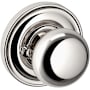 Baldwin 5030 Privacy Door Knob Set with 5048 Rose from the Estate Collection Lifetime Polished Nickel