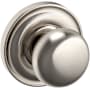 Baldwin 5030 Non-Turning One-Sided Dummy Door Knob with 5048 Rose from the Estate Collection Lifetime Satin Nickel