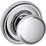 Baldwin 5030 Non-Turning One-Sided Dummy Door Knob with 5048 Rose from the Estate Collection Polished Chrome