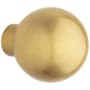 Baldwin Pair of Estate Knobs without Rosettes Locking/Latching Mechanism Purchased Separately
 Satin Brass and Brown