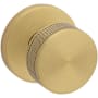 Baldwin Coined and Knurled 5054 Privacy Door Knob Set with 5146 Trim from the Estate Collection Satin Brass and Brown