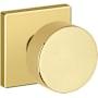 Baldwin 5055 Passage Door Knob Set with R017 Rose from the Estate Collection Lifetime Polished Brass