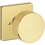 Baldwin 5055 Privacy Door Knob Set with R017 Rose from the Estate Collection Lifetime Polished Brass