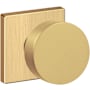 Baldwin 5055 Non-Turning Two-Sided Dummy Door Knob Set with R017 Rose from the Estate Collection Vintage Brass