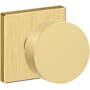 Baldwin 5055 Non-Turning Two-Sided Dummy Door Knob Set with R017 Rose from the Estate Collection Lifetime Satin Brass