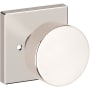 Baldwin 5055 Privacy Door Knob Set with R017 Rose from the Estate Collection Lifetime Polished Nickel