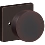 Baldwin 5055 Privacy Door Knob Set with R017 Rose from the Estate Collection Venetian Bronze