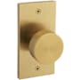 Baldwin 5055 Privacy Door Knob Set with R052 Rose from the Estate Collection Lifetime Satin Brass