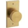 Baldwin 5055 Passage Door Knob Set with R053 Rose from the Estate Collection Lifetime Satin Brass