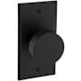 Baldwin 5055 Privacy Door Knob Set with R053 Rose from the Estate Collection Satin Black