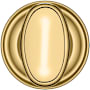 Baldwin 5057 Non-Turning One-Sided Dummy Door Knob with 5048 Rose from the Estate Collection Non-Lacquered Brass