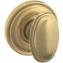 Baldwin 5057 Non-Turning One-Sided Dummy Door Knob with 5048 Rose from the Estate Collection Vintage Brass