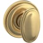 Baldwin 5057 Non-Turning One-Sided Dummy Door Knob with 5048 Rose from the Estate Collection Lifetime Satin Brass