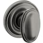 Baldwin 5057 Non-Turning One-Sided Dummy Door Knob with 5048 Rose from the Estate Collection Lifetime Graphite Nickel