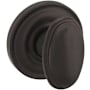 Baldwin 5057 Non-Turning One-Sided Dummy Door Knob with 5048 Rose from the Estate Collection Venetian Bronze