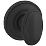 Baldwin 5057 Non-Turning One-Sided Dummy Door Knob with 5048 Rose from the Estate Collection Satin Black