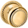 Baldwin 5064 Passage Door Knob Set with 5004 Rose from the Estate Collection Non-Lacquered Brass