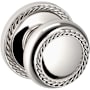 Baldwin 5064 Passage Door Knob Set with 5004 Rose from the Estate Collection Lifetime Polished Nickel