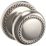 Baldwin 5064 Passage Door Knob Set with 5004 Rose from the Estate Collection Lifetime Satin Nickel