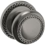 Baldwin 5064 Passage Door Knob Set with 5004 Rose from the Estate Collection Lifetime Graphite Nickel