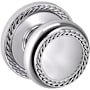 Baldwin 5064 Passage Door Knob Set with 5004 Rose from the Estate Collection Polished Chrome
