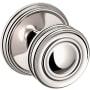 Baldwin 5066 Non-Turning Two-Sided Dummy Door Knob Set with 5078 Rose from the Estate Collection Lifetime Polished Nickel
