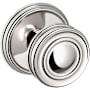 Baldwin 5066 Non-Turning One-Sided Dummy Door Knob with 5078 Rose from the Estate Collection Lifetime Polished Nickel