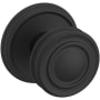 Baldwin 5066 Non-Turning Two-Sided Dummy Door Knob Set with 5078 Rose from the Estate Collection Satin Black