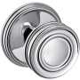 Baldwin 5066 Non-Turning Two-Sided Dummy Door Knob Set with 5078 Rose from the Estate Collection Polished Chrome