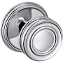 Baldwin 5066 Non-Turning One-Sided Dummy Door Knob with 5078 Rose from the Estate Collection Polished Chrome