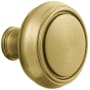 Baldwin Pair of Estate Knobs without Rosettes Locking/Latching Mechanism Purchased Separately Satin Brass and Brown