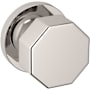 Baldwin 5073 Passage Door Knob Set with 5046 Rose from the Estate Collection Lifetime Polished Nickel