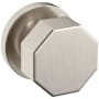 Baldwin 5073 Passage Door Knob Set with 5046 Rose from the Estate Collection Lifetime Satin Nickel