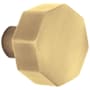 Baldwin Pair of Estate Knobs without Rosettes Locking/Latching Mechanism Purchased Separately Satin Brass and Brown