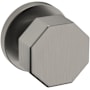 Baldwin 5073 Passage Door Knob Set with 5046 Rose from the Estate Collection Lifetime Graphite Nickel