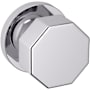 Baldwin 5073 Passage Door Knob Set with 5046 Rose from the Estate Collection Polished Chrome