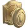 Baldwin 5077 Non-Turning Two-Sided Dummy Door Knob Set with R027 Rose from the Estate Collection Vintage Brass