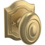Baldwin 5077 Privacy Door Knob Set with R027 Rose from the Estate Collection Vintage Brass