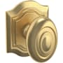 Baldwin 5077 Non-Turning Two-Sided Dummy Door Knob Set with R027 Rose from the Estate Collection Lifetime Satin Brass