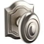 Baldwin 5077 Non-Turning Two-Sided Dummy Door Knob Set with R027 Rose from the Estate Collection Lifetime Satin Nickel