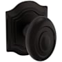 Baldwin 5077 Non-Turning Two-Sided Dummy Door Knob Set with R027 Rose from the Estate Collection Oil Rubbed Bronze