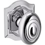 Baldwin 5077 Non-Turning Two-Sided Dummy Door Knob Set with R027 Rose from the Estate Collection Polished Chrome